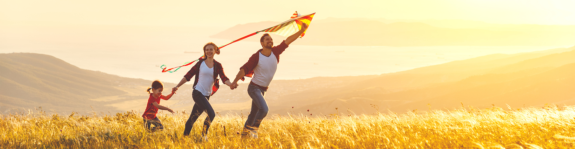 Personal Loan Header: Family flying a kite